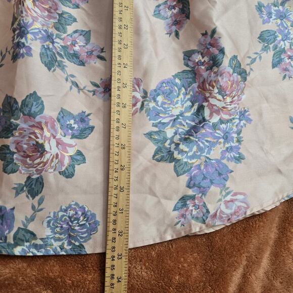 NWOT Lulus Floral Pink Floral Mini Babydoll Dress Sz M Bows Coquette Regency - Picture 12 of 12